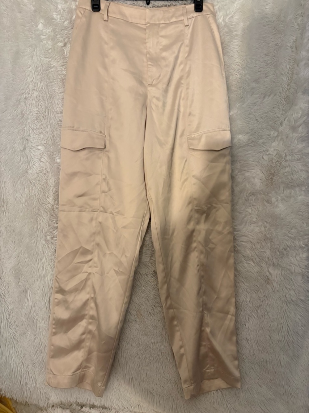 House of Harlow Light Beige Cargo Trousers with Flap Pockets